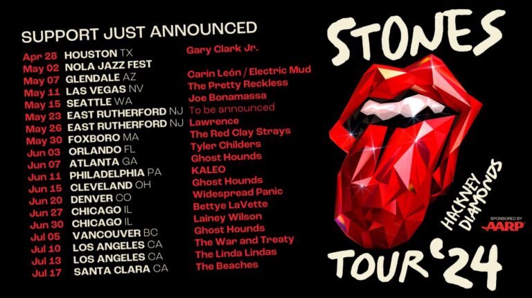 Get Ready to Rock! The Rolling Stones Revealed Exciting Support Acts for Highly Anticipated 2024 ‘Hackney Diamonds’ North American Tour – Starting April 28