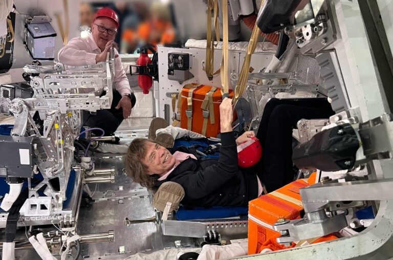 Rock Legend Mick Jagger explores the wonders of NASA Headquarters