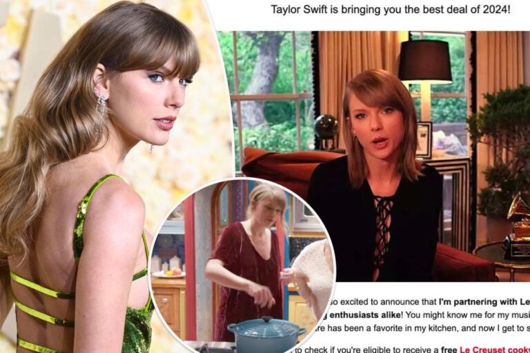 Warning: Taylor Swift Fans Fall Victim to Fake AI Endorsement for Le Creuset Cookware!